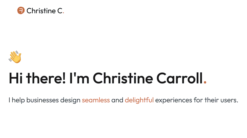 This is a GIF of a UX design portfolio.l