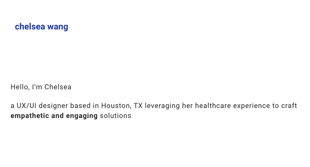 GIF of a UX design portfolio.