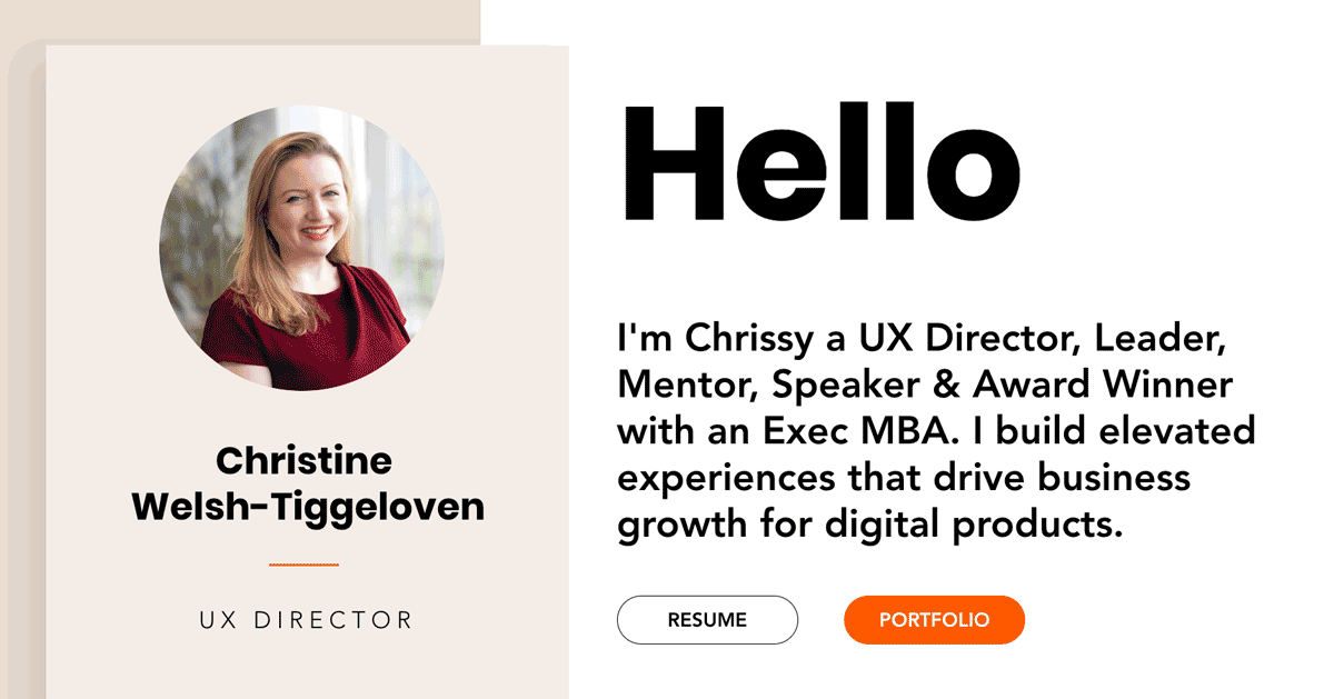 GIF of a UX design portfolio.