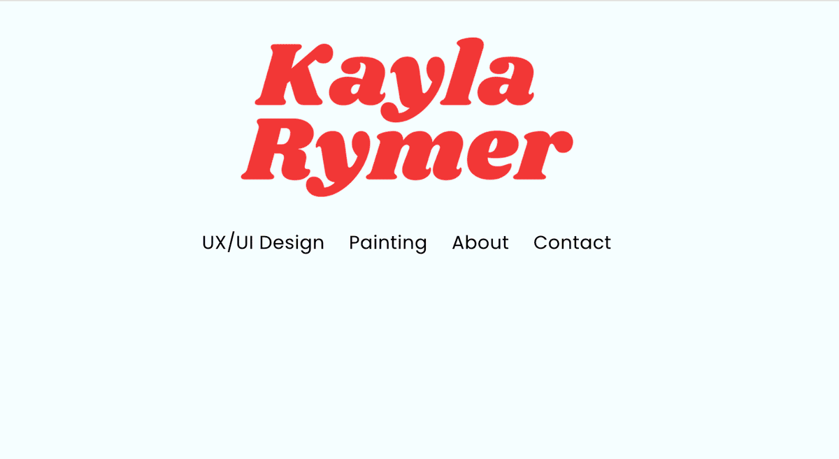 GIF of a UX design portfolio