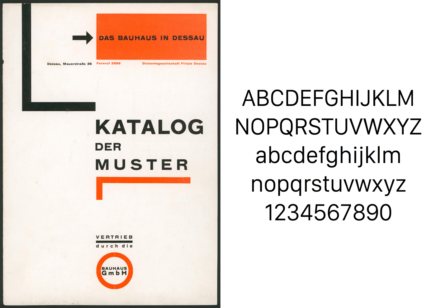 Bauhaus typeface and Apple's San Francisco font