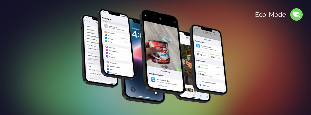 Mobile screens for an app.