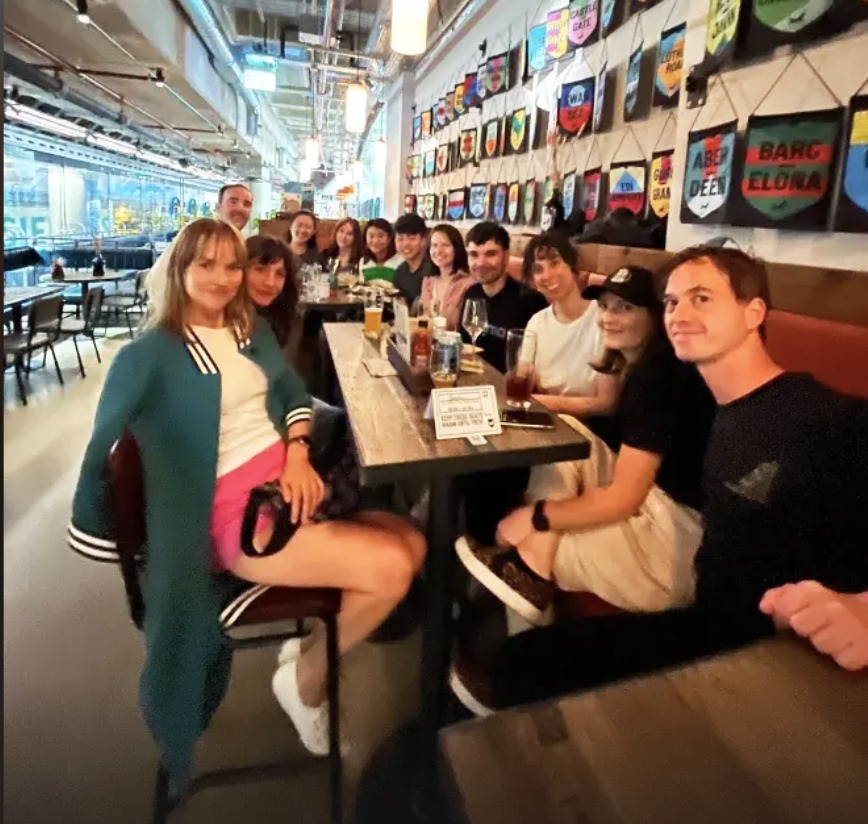 Designlab students at a meetup in London