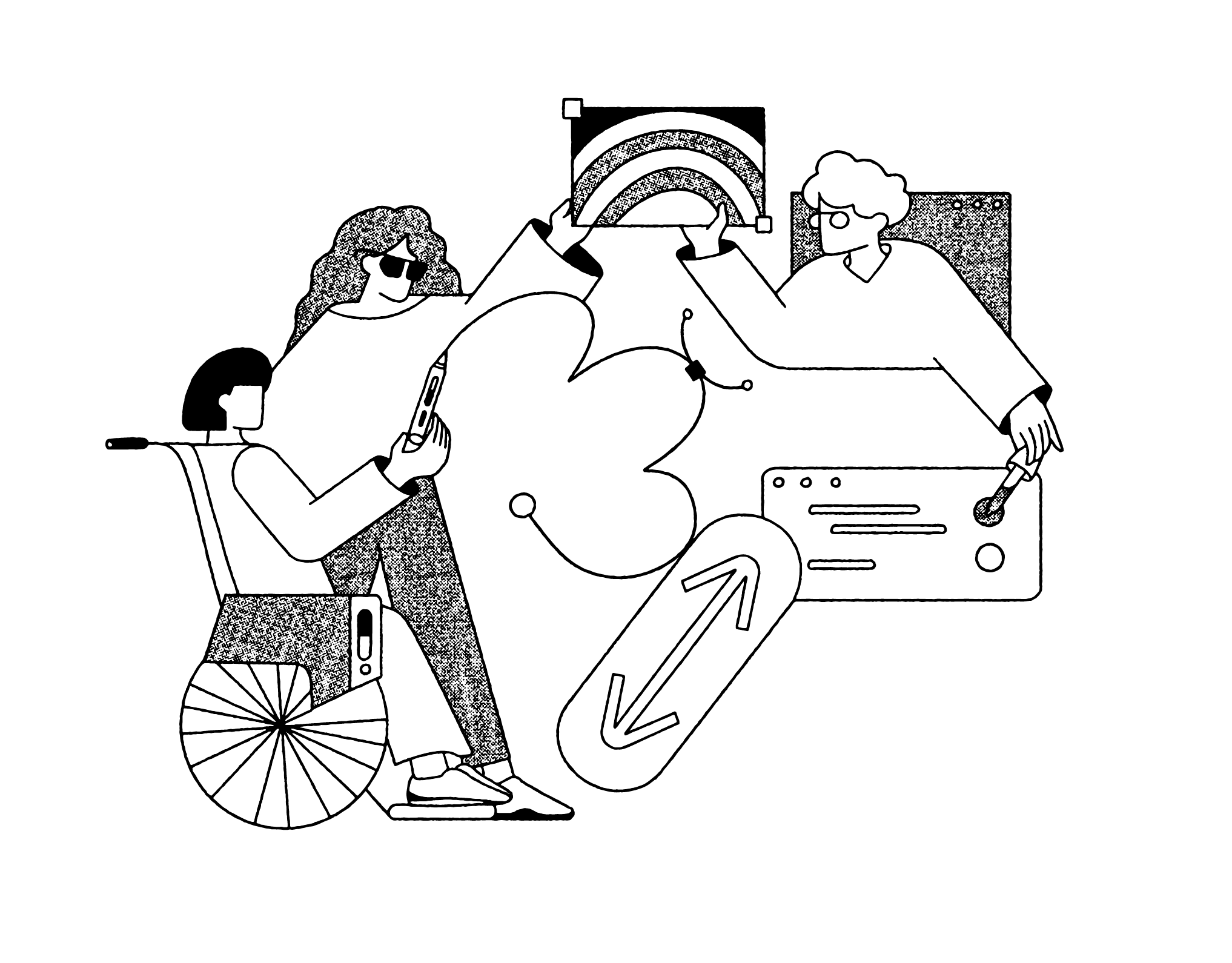 Illustration of UX elements