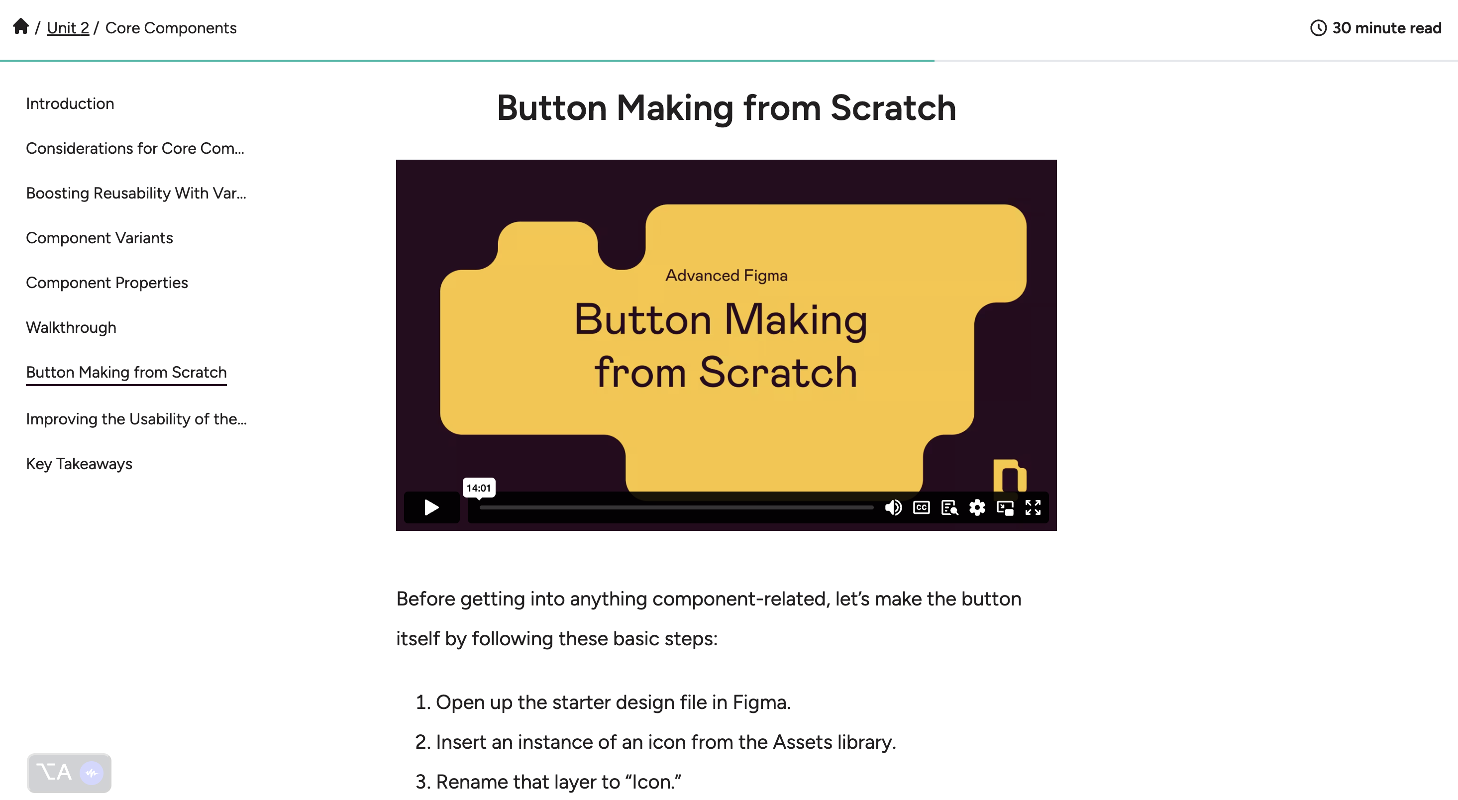 Advanced Figma Lesson Page