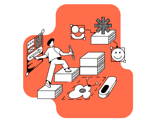 Illustration of person learning data-driven design